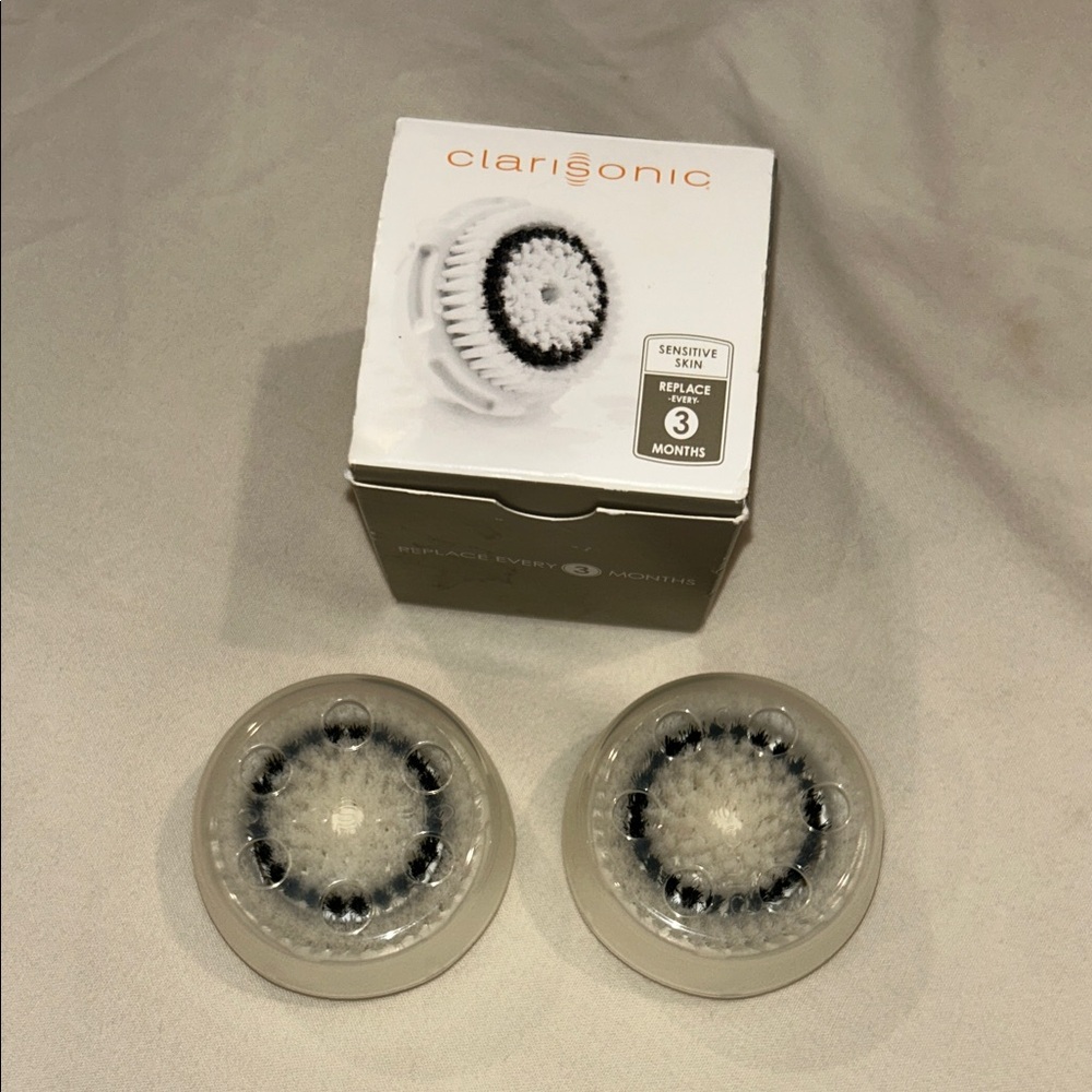 Clarisonic Dual Brush Heads - (2 pack) Sensitive skin - NIB